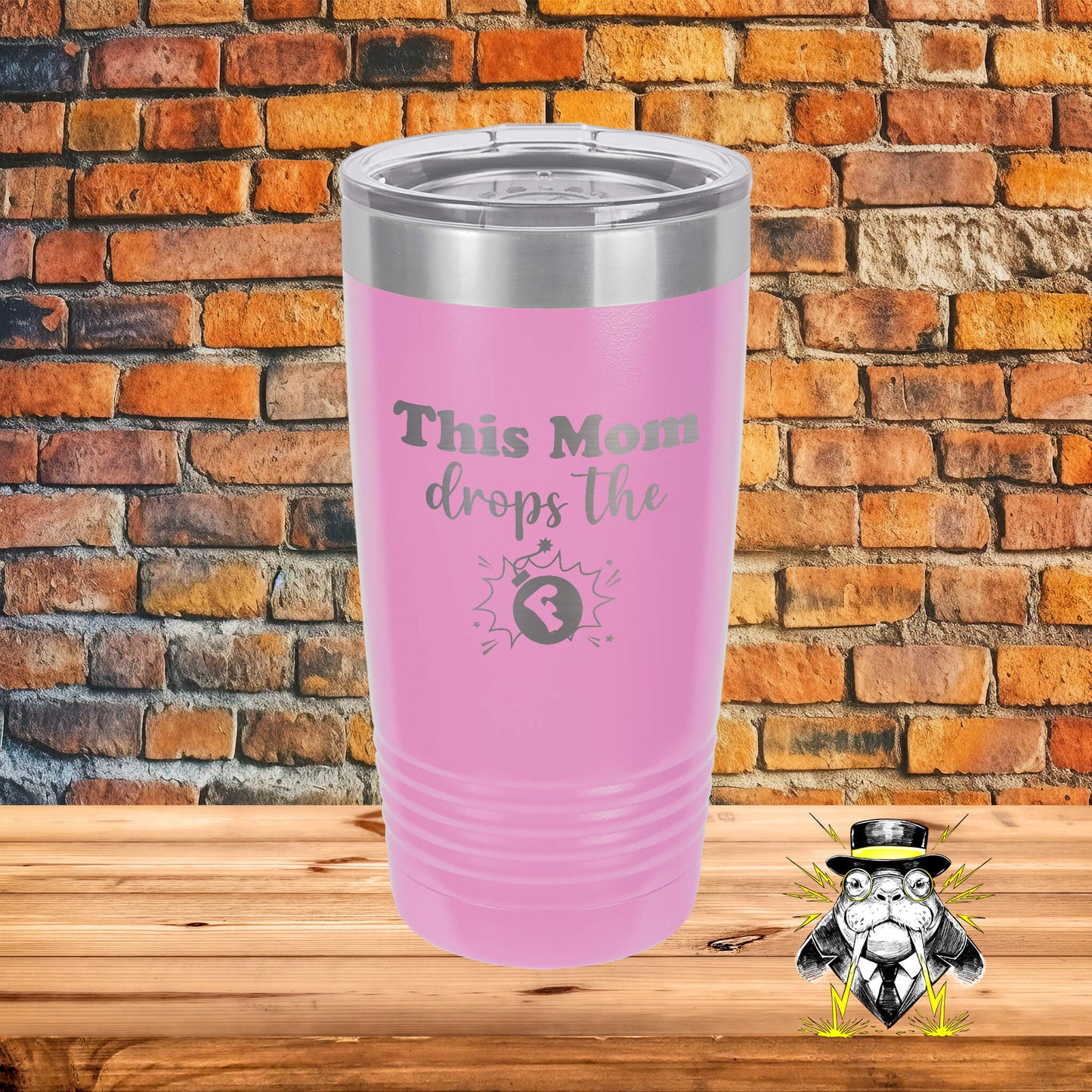 This Mom Drops the F Bomb Engraved Tumbler