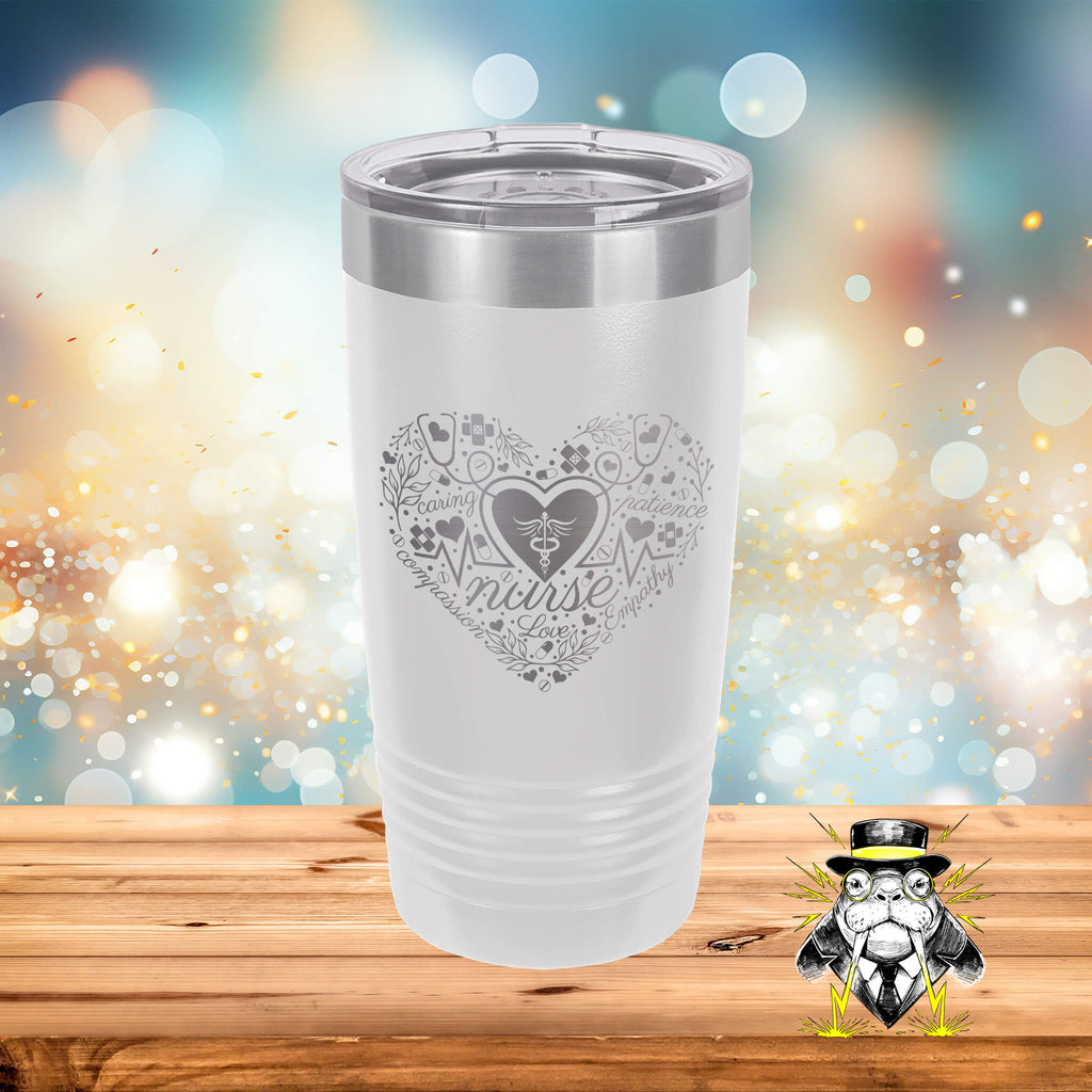 Nurse within Heart Engraved Tumbler