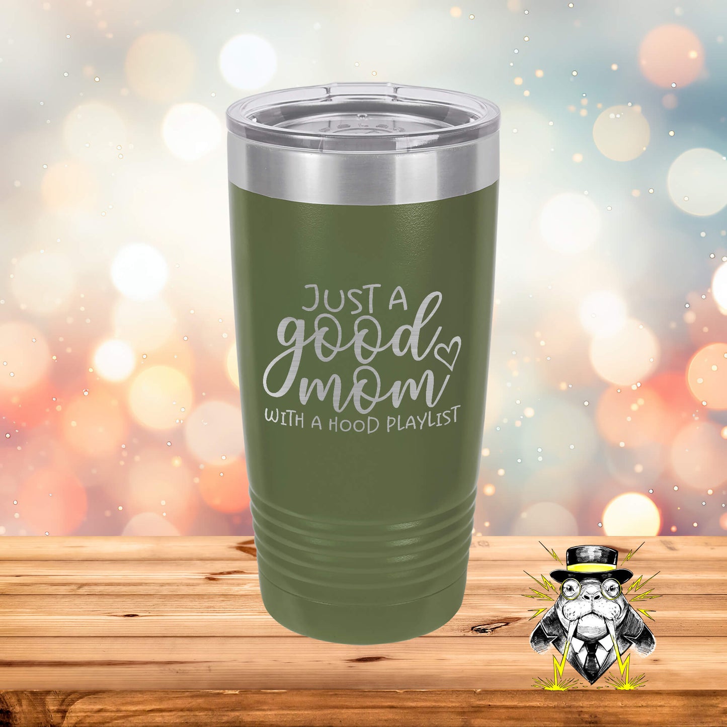 Just a Good Mom Engraved Tumbler