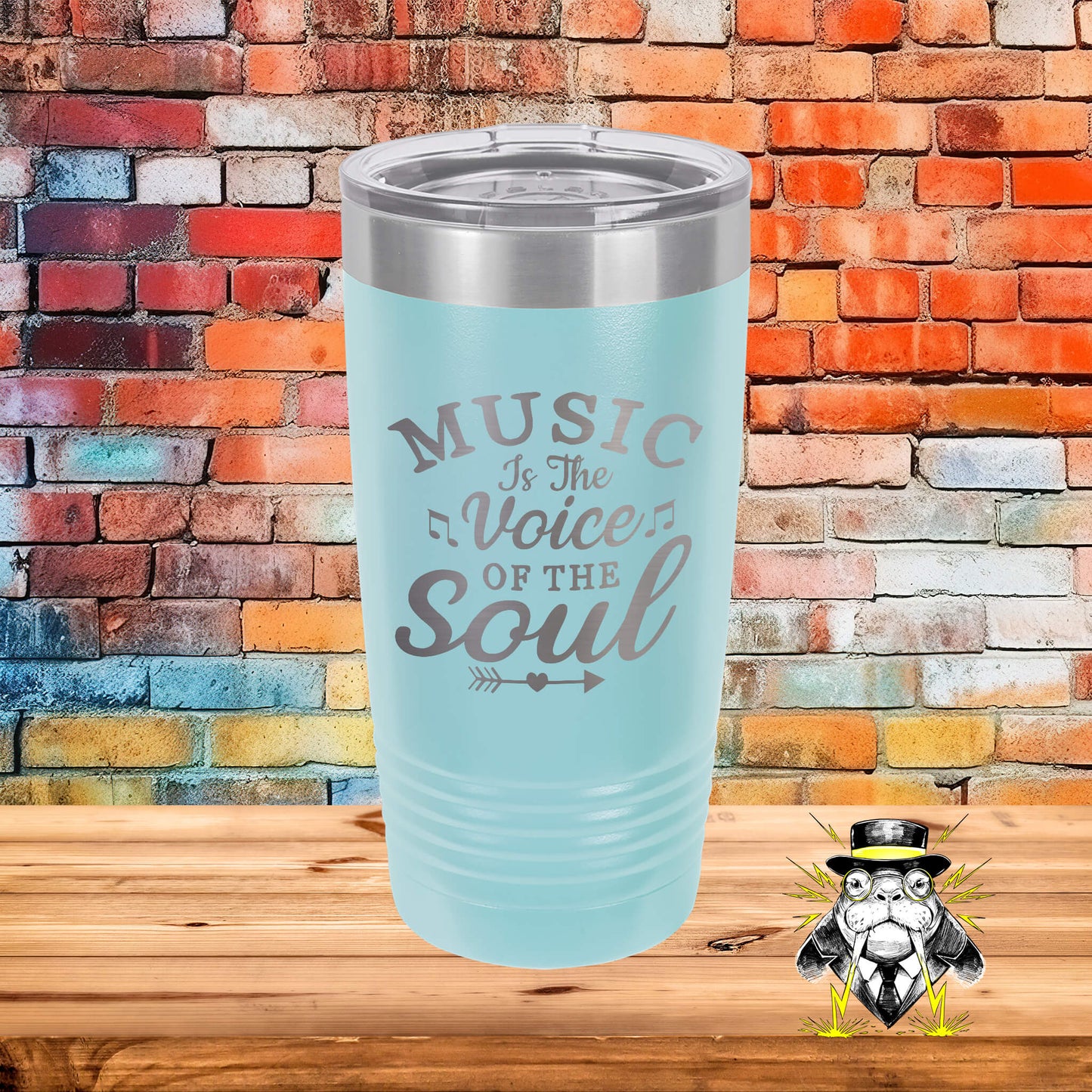 Music is the Voice of the Soul Engraved Tumbler