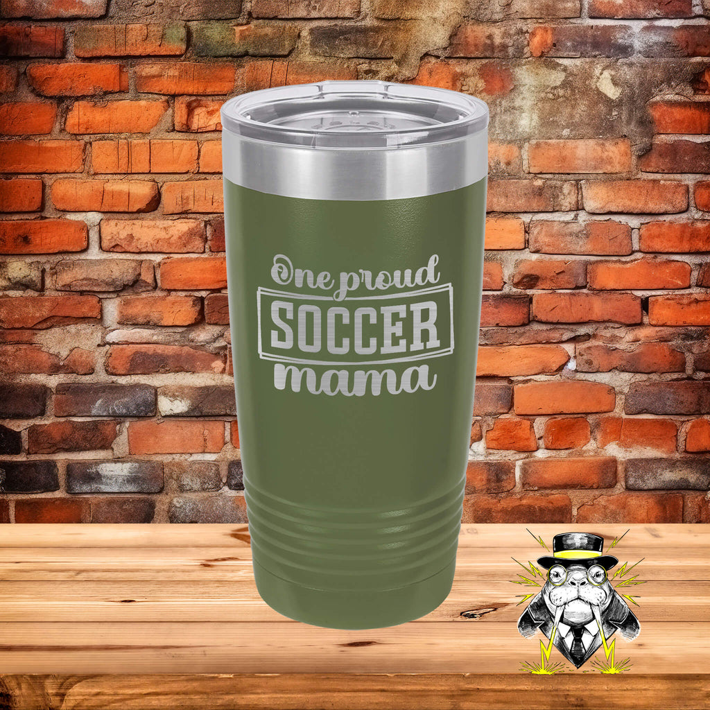 Boxed One Proud Soccer Mama Engraved Tumbler