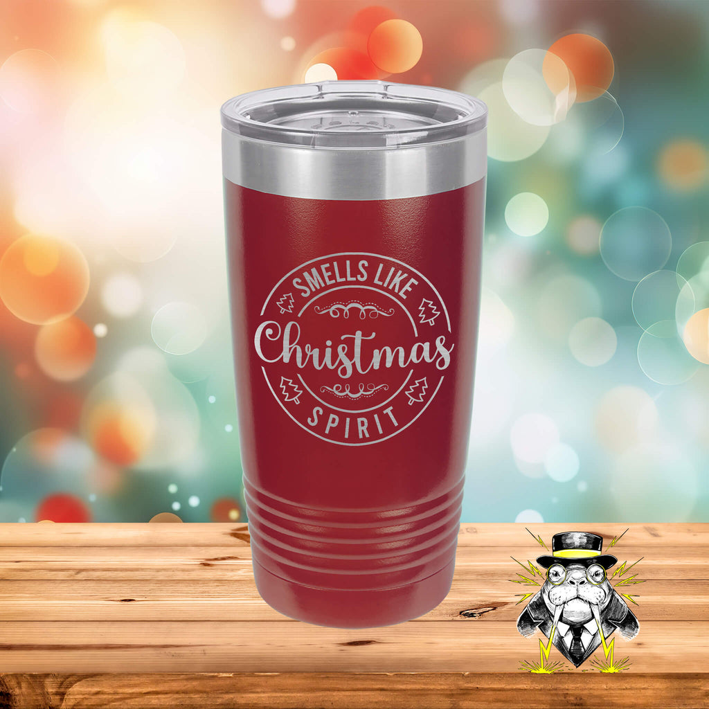 Smells Like Christmas Spirit Engraved Tumbler