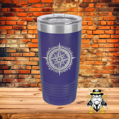 Compass Engraved Tumbler