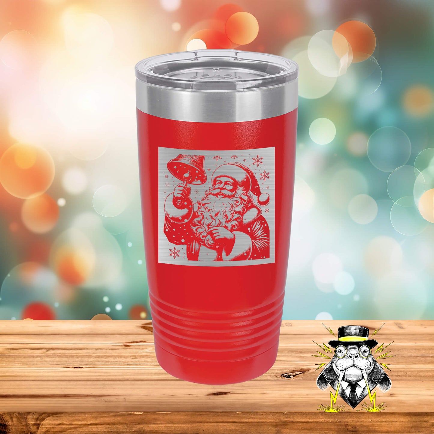 Cheerful Santa Engraved Tumbler