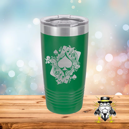 Ace of Spades Engraved Tumbler