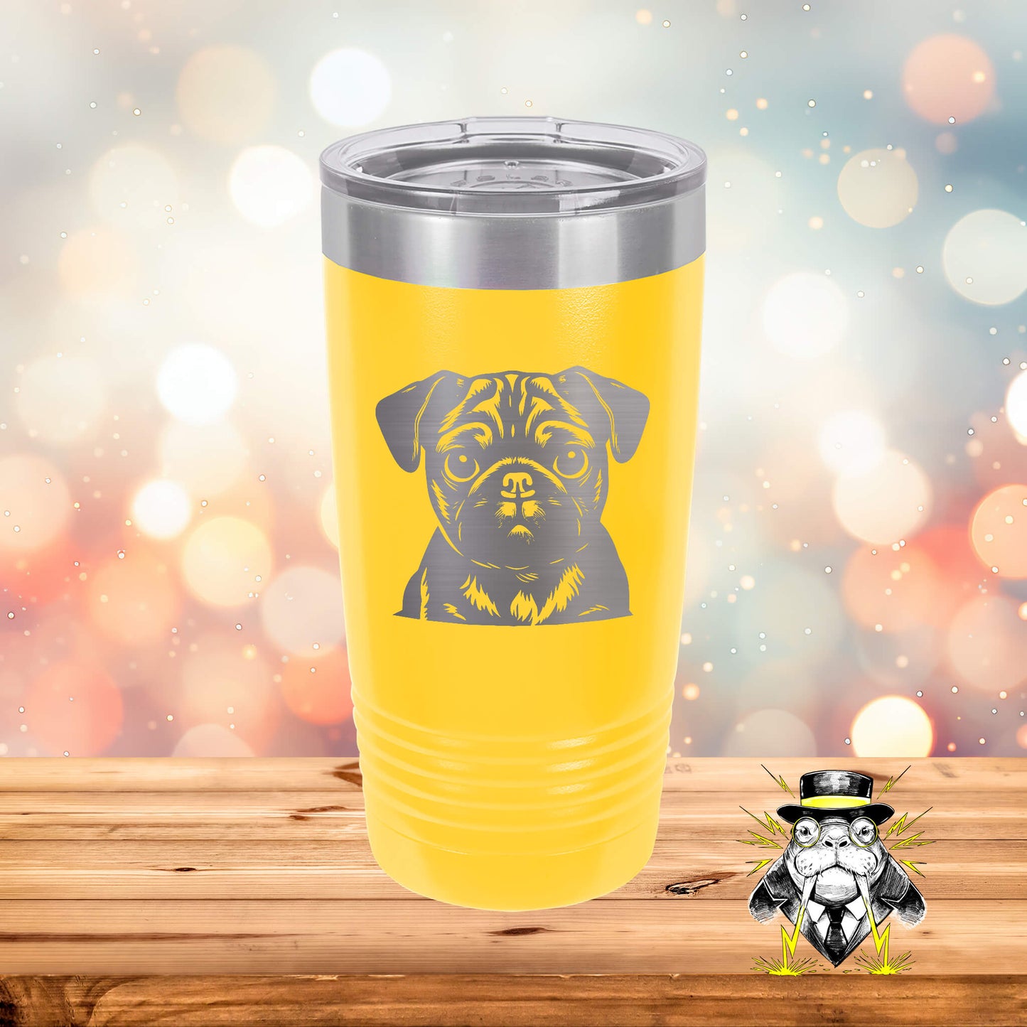 Pug Puppy Engraved Tumbler