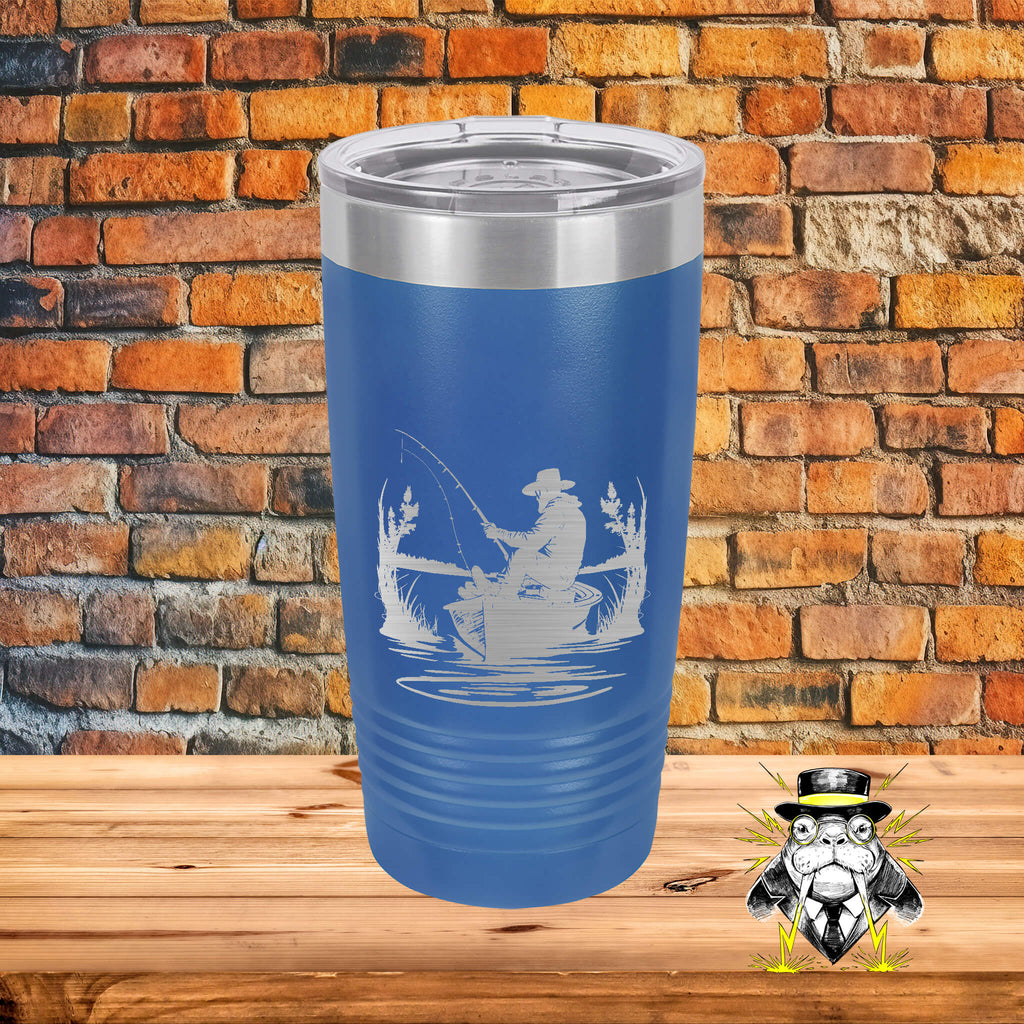 Fisherman Engraved Tumbler