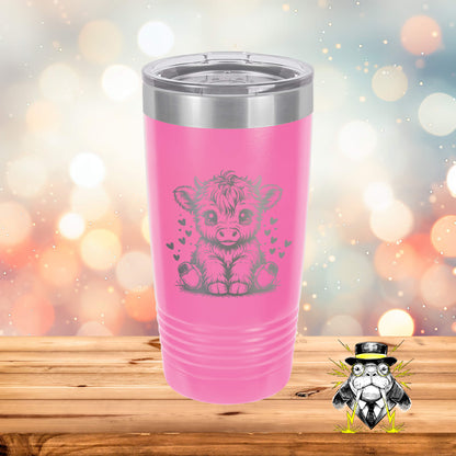 Loving Highland Calf Engraved Tumbler