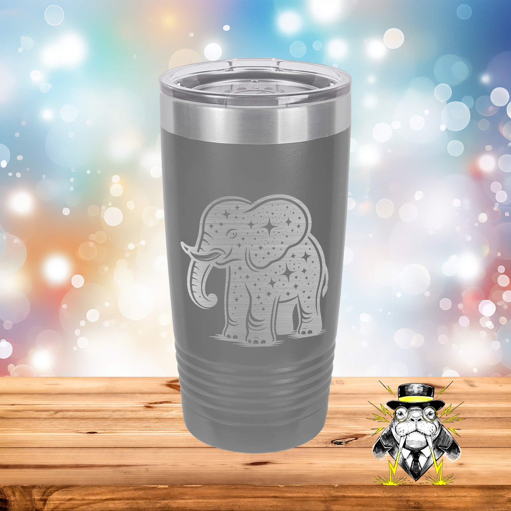 Starry Elephant Engraved Tumbler