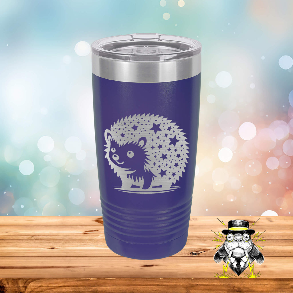 Starry Hedgehog Engraved Tumbler