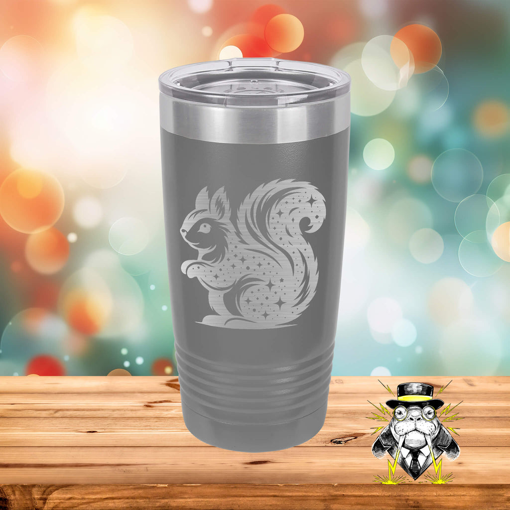 Starry Squirrel Engraved Tumbler