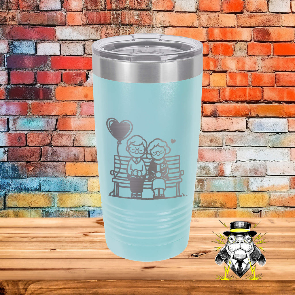 Elderly Lovebirds Engraved Tumbler