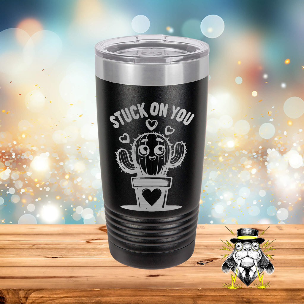 Stuck on You Cactus Engraved Tumbler