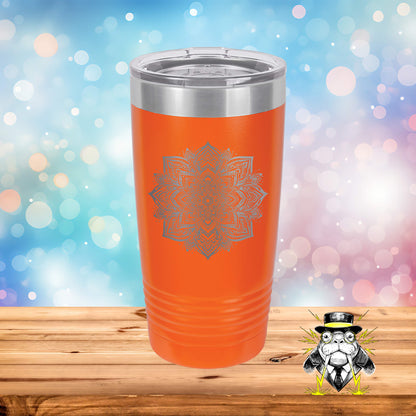 Geometric Mandala Engraved Tumbler