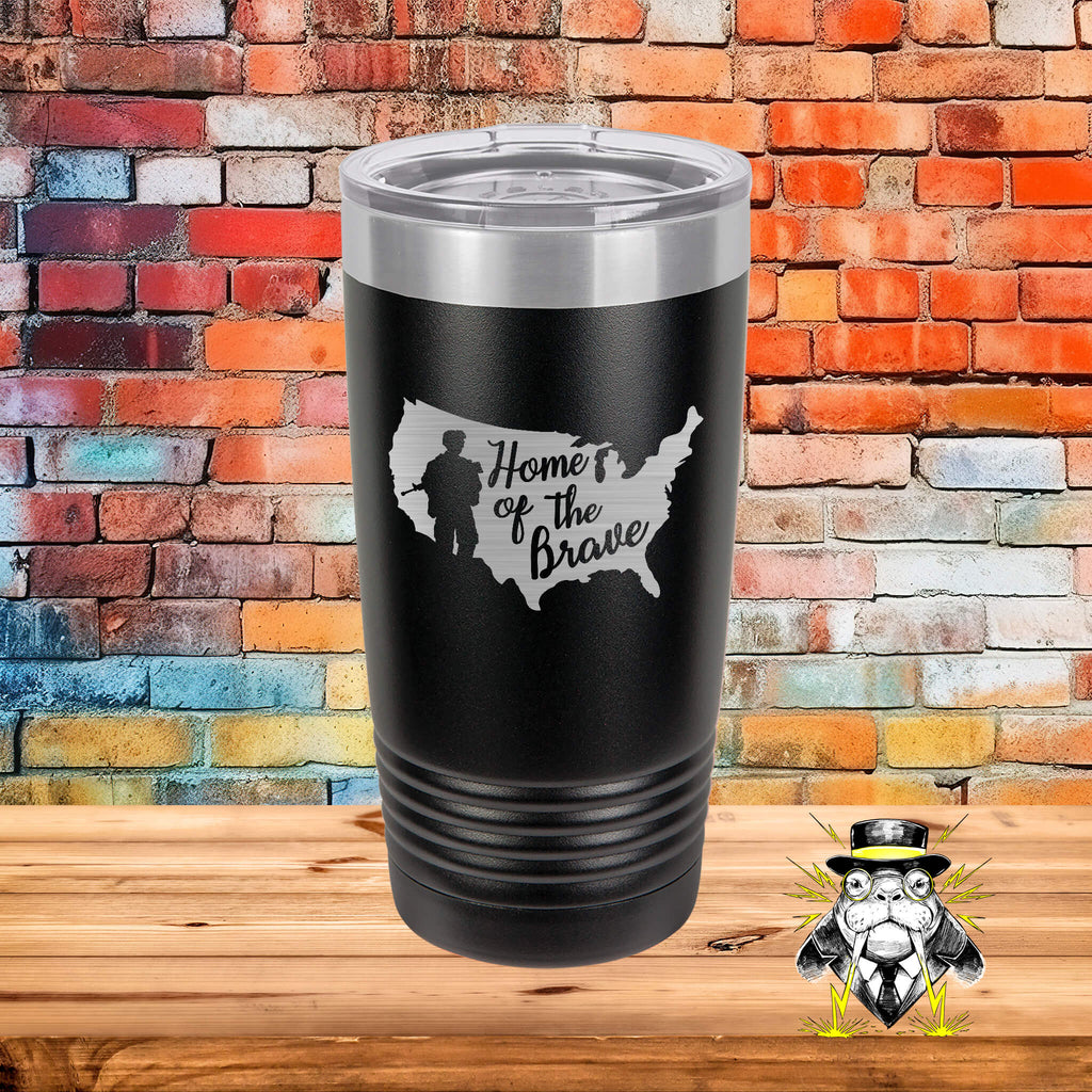 Home of the Brave Engraved Tumbler
