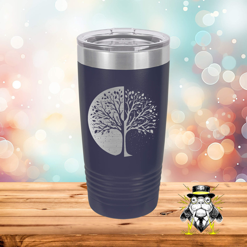 Night and Day Tree Engraved Tumbler