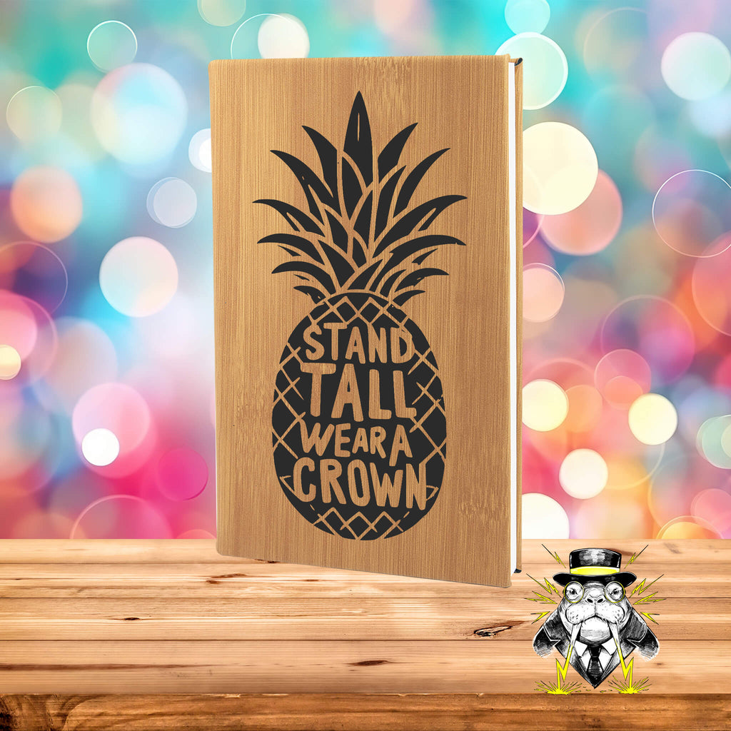 Stand Tall Wear a Crown Engraved Leatherette Journal