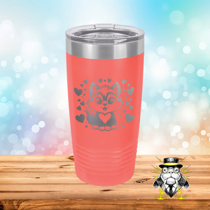 Happy Wolf Love Engraved Tumbler