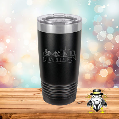 Charleston Minimal Skyline Engraved Tumbler