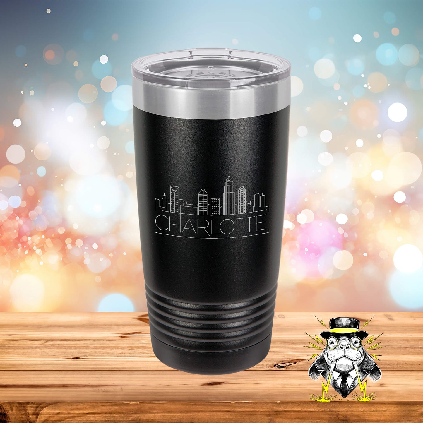 Charlotte Minimal Skyline Engraved Tumbler