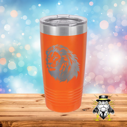 Realistic Lion Engraved Tumbler