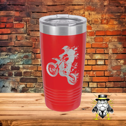 Dirt Bike Rider Engraved Tumbler