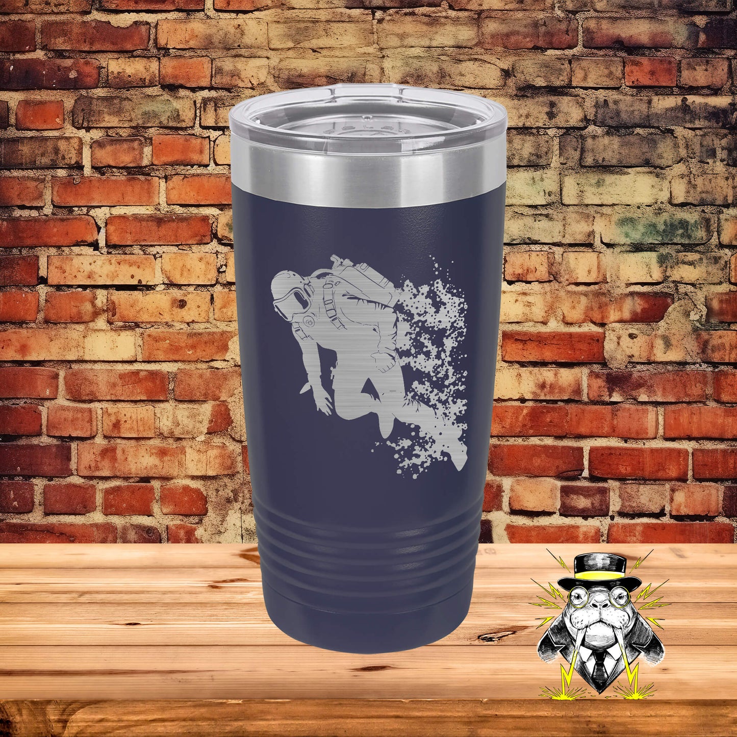 Scuba Diving Wetsuit Engraved Tumbler