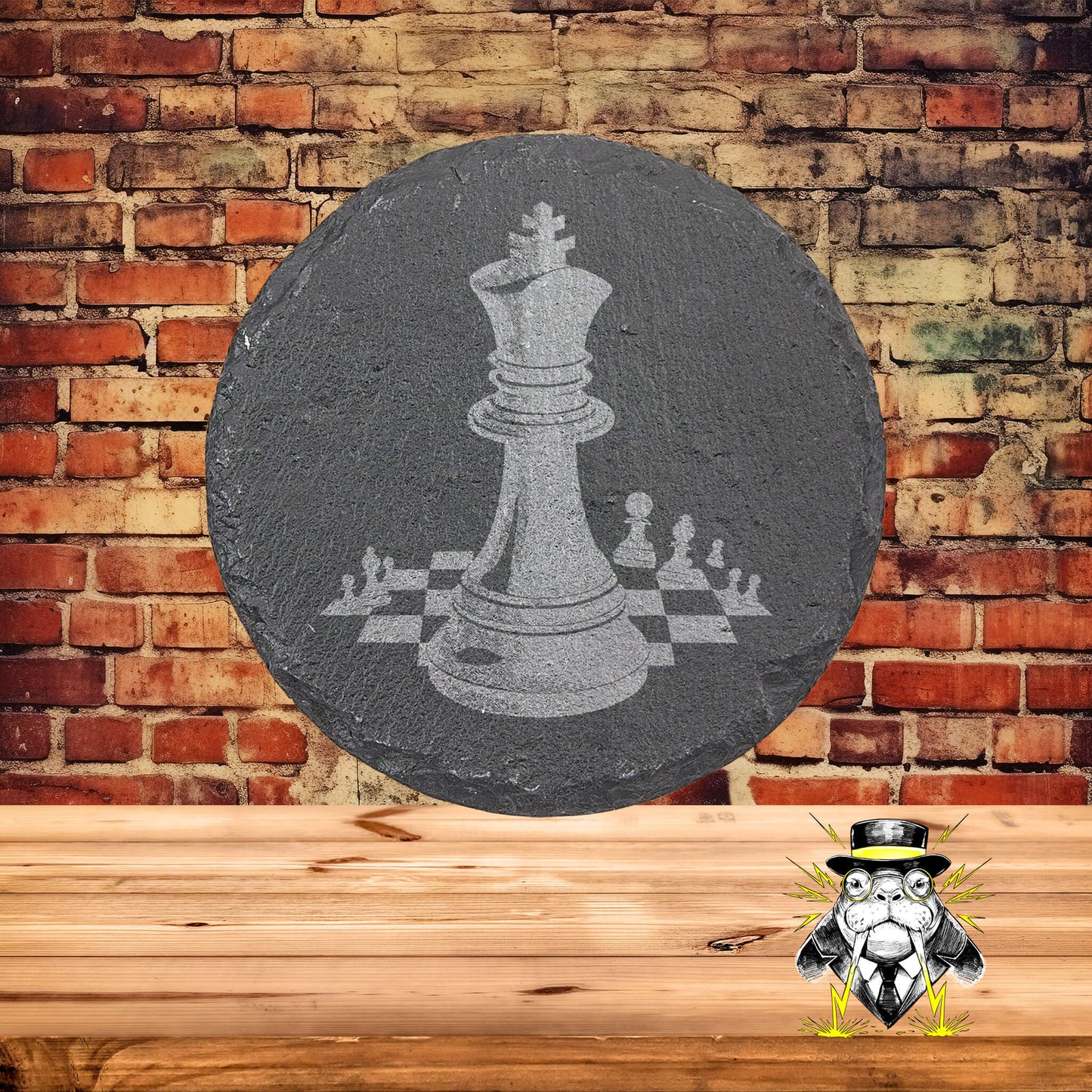 Chess Set of 4 Engraved Coasters