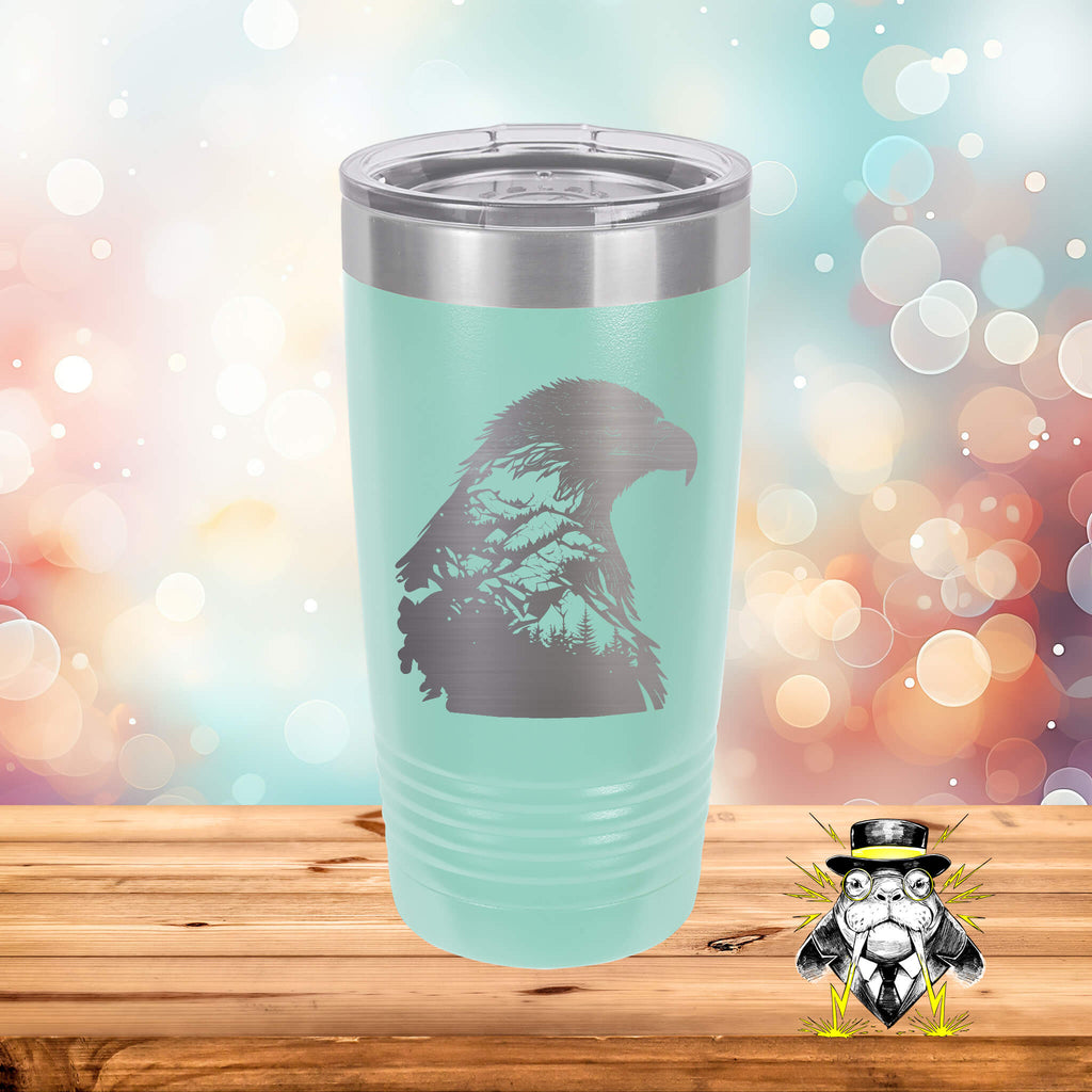 Bald Eagle with Scene Engraved Tumbler