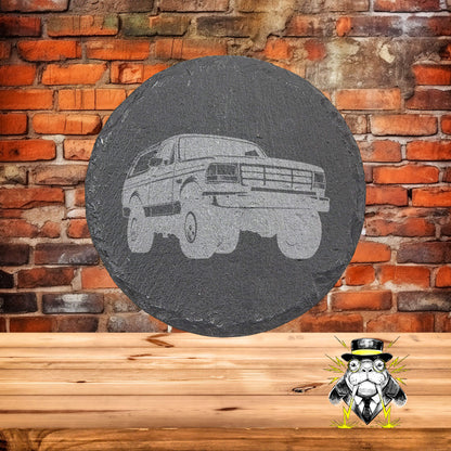 Vintage Car Set of 4 Engraved Coasters