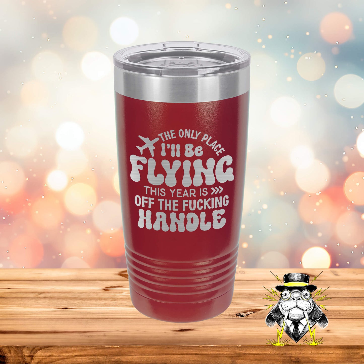 Flying off the Handle Engraved Tumbler