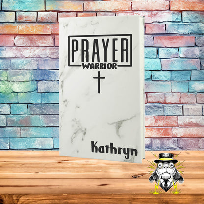 Prayer Warrior with Name Engraved Leatherette Journal
