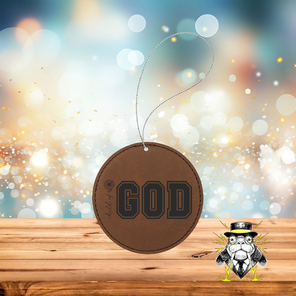 Child of God Engraved Leatherette Ornament