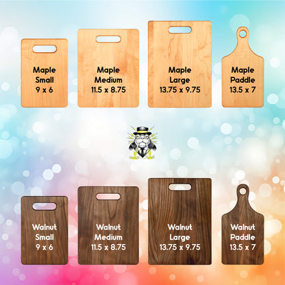 Shark Coochie Board Engraved Cutting Board